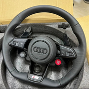 Kompatibles Audi Lenkrad R8 Style – Schwarz Leder – A3 A4 A5 A6 Q5 TT