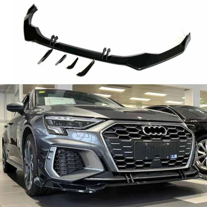 Frontlippe S-Line Look – kompatibel Audi A3 8Y (ab 2020) - Schwarz Glänzend